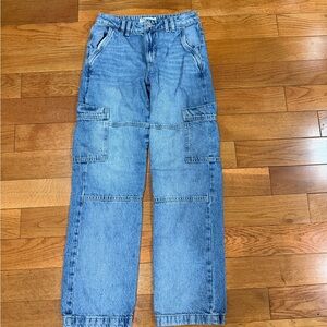 Garage Blue Straight Leg Jeans